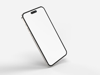 Canvas Print - realistic smartphone display, device screen template for infographics or presentation ui/ux design i