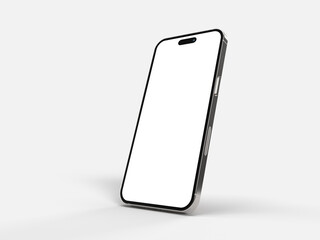 Canvas Print - realistic smartphone display, device screen template for infographics or presentation ui/ux design i