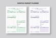 Personal monthly  budget plan, Printable Budget Planner Templates, Income and expense tracker