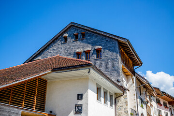 Canvas Print - La Cité médiévale de Gruyères en Suisse