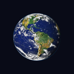 Wall Mural - earth globe. planet earth in realistic design. 3d render of planet. vector illustration