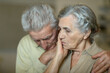 © aletia2011 - Portrait of a elderly couple being sad together