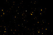 Golden glitter bokeh lights abstract overlay bokeh background