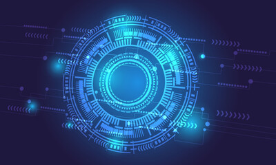 blue technology illustration abstract futuristic electronic circuit board background