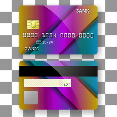 Canvas Print - banking card template background 3d texture stack paper