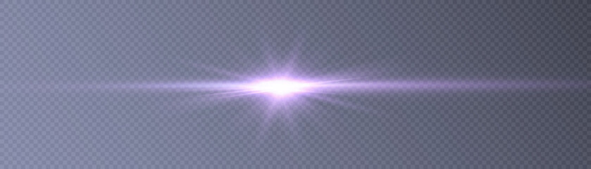 Leinwandbilder - Set of purple horizontal highlights of abstract glowing stars and twinkles. Vector.