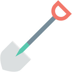 Sticker - Shovel Vector Icon