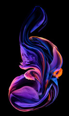 Wall Mural - Color abstract illustration made of purple colored oil paint on background, Luxury abstract for a mobile screen concept, phone desktop and wallpaper, background, background 3d render,