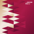  Fahne von Qatar, Hintergrund, Dreiecke, Geometrisch, Abstrakt, Rot, Weiss, Fussball
