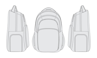 Wall Mural - backpack vector