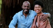 © Marco - Two African people smiling at camera. Black couple together