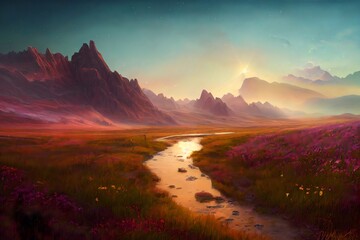 Wall Mural - beautiful fantasy landscape