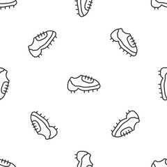 Poster - Grey line Baseball boot icon isolated seamless pattern on white background. Vector