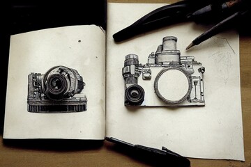 Poster - Camera and Photographic Equipment Repairers ,Hand Drawn V1 High quality 2d illustration