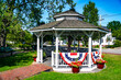 The old and historical town Gazebo in Amesbury, Massachusetts
