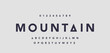© rahmad creative - Mountain minimal modern alphabet fonts for logo. Typography technology future creative font. vector illustration