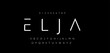 © rahmad creative - Elja minimal modern alphabet fonts for logo. Typography technology electronic digital music future creative font. vector illustration