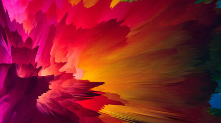 Wall Mural - Abstract 3d background of color stains of paints