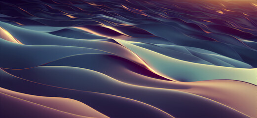 Digital 3D rendering of abstract Spiral illustration with  shape and line waves for background, wallpapers, posters and covers