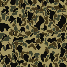 Trendy Camouflage Green Pattern Urban Texture Seamless Print