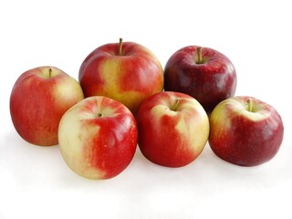 Wall Mural - various and multicolor tasty apples close up isolated