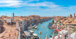 Le canal de Venise vu depuis la terrasse de Fondaco dei Tedeschi. 