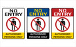 No Entry Authorised Persons Only Prohibition Sign M_2209002