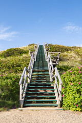 Wall Mural - stairs leading to the uwe düne (uwe dune) the highest dune on the island of sylt, schleswig-holstein