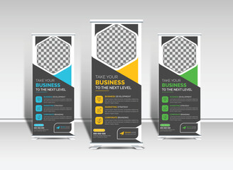 Wall Mural - Professional corporate roll up banner template