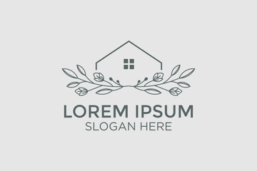 minimalist style home decor logo design