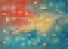 Starry Nebula Pixel Illustration