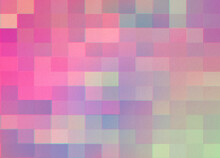 Pink Holographic Pixels Illustration
