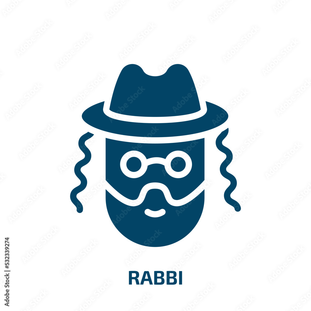 Simple Rabbi Icons rabbi icon from religion collection. Filled rabbi, jewish, jew glyph ...