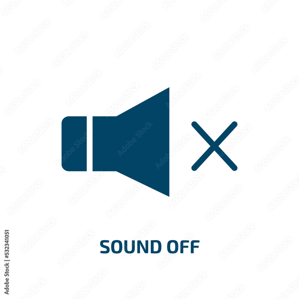 Image Audio Off sound off icon from user interface collection. Filled sound off, sound ...
