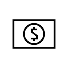 Wall Mural - Cash money vector outline icon symbol design