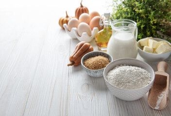 Wall Mural - Preparing dough for baking