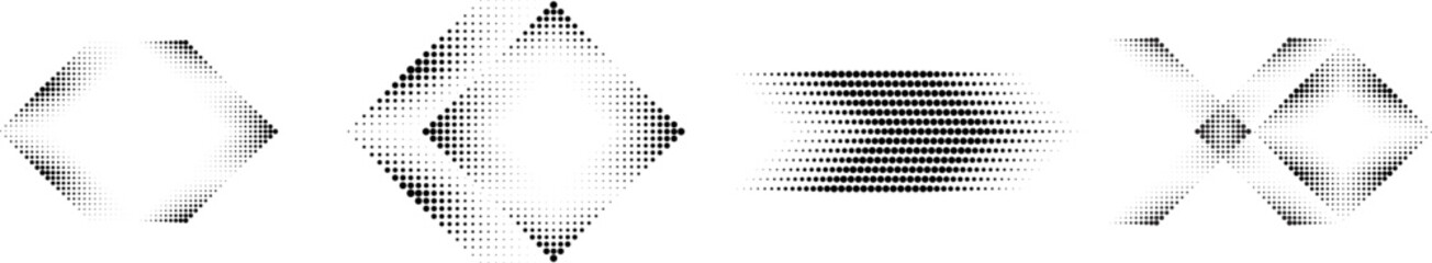 Wall Mural - linear halftone dots design .elements for your design. vector illustration