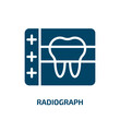 radiograph icon from dentist collection. Filled radiograph, medical, health glyph icons isolated on white background. Black vector radiograph sign, symbol for web design and mobile apps