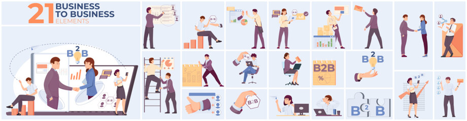 Sticker - Business To Business Composition Set