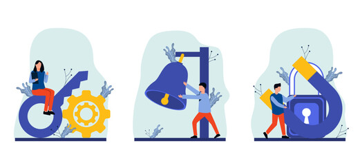 Marketing flat bundle design illustration