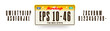 © Vladyslav - License plate constructor. License car plates. Embossed latin alphabet, aluminum nameplates with squeezed out abstract numbers and letters, tags and frames template. Auto registration vector element