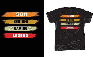 Wall Mural - son brother gaming legend t shirt