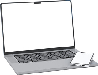 laptop and smartphone