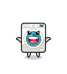 Canvas Print - the illustration of cute washing machine doing scare gesture