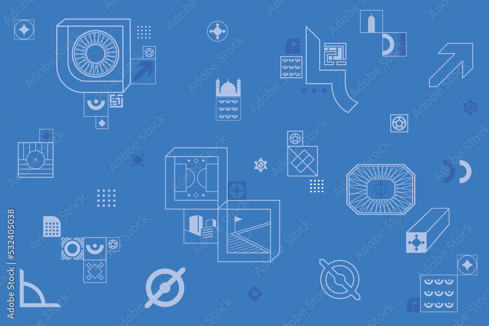 WORLD CUP 2022 vector illustration. Graphic design for Football world cup soccer championship 2022. Graphic design for the decoration of gift certificates, banners and flyer