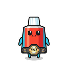 Sticker - the MMA fighter toothpaste mascot with a belt