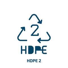 hdpe 2 icon from user interface collection. filled hdpe 2, plastic, hdpe glyph icons isolated on whi