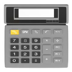 Poster - 3D rendering illustration of an electronic calculator