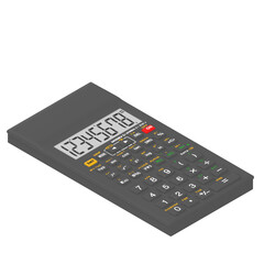 Wall Mural - 3D rendering illustration of an electronic calculator