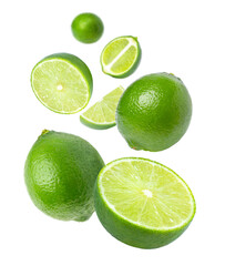 limes isolated on white